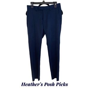 HAGGAR MEN'S NAVY BLUE DRESS PANTS SIZE 30X30